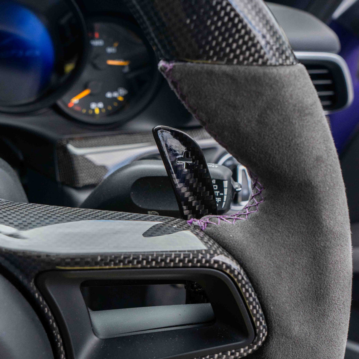 PORSCHE 911/CAYMAN/BOXSTER/CAYENNE/MACAN 2013+ MAGNETIC CARBON FIBRE PADDLES-Accessories-CT CARBON-CT Carbon - High-quality carbon fiber and gloss black aerodynamic parts for premium sports and luxury vehicles.
