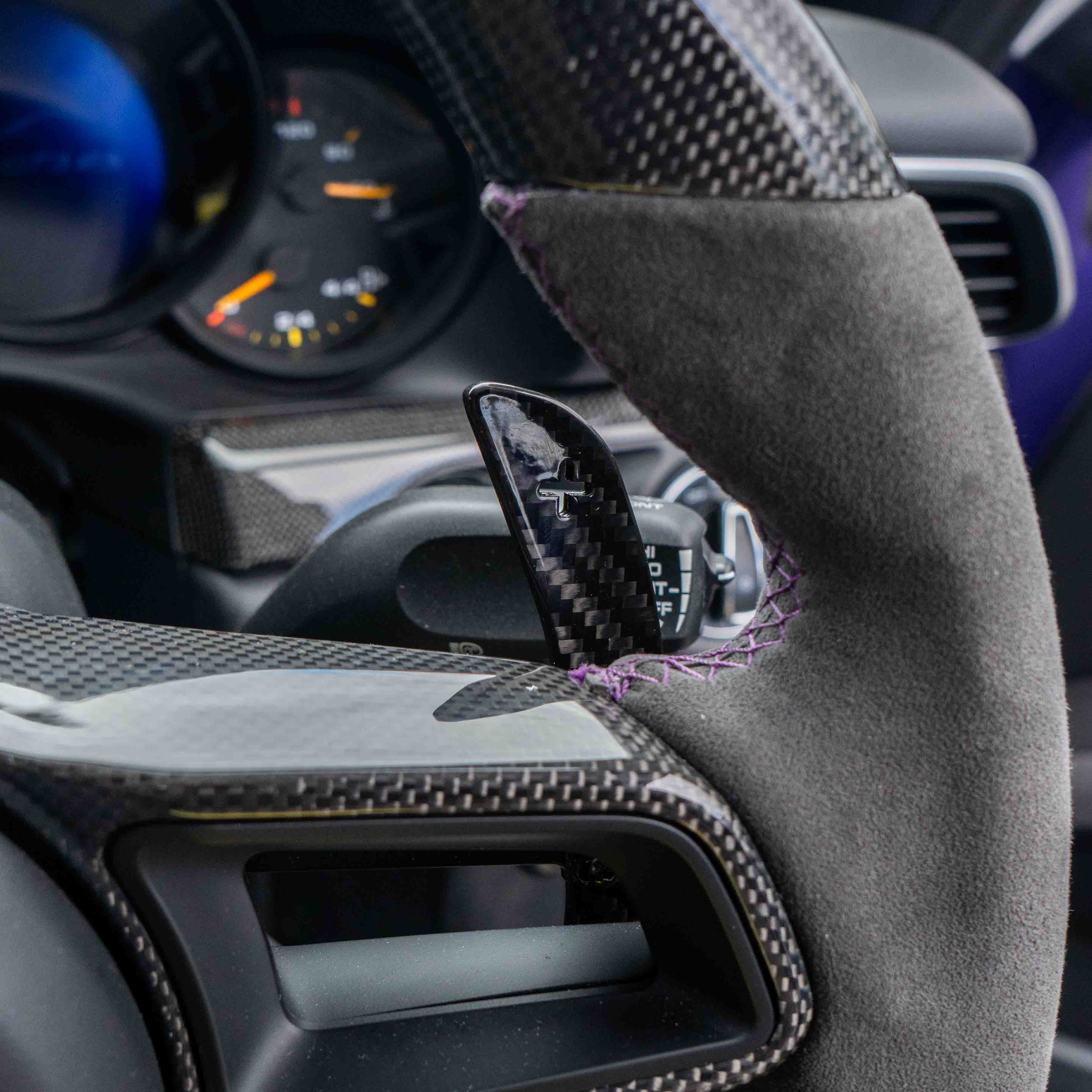PORSCHE 911/CAYMAN/BOXSTER/CAYENNE/MACAN 2013+ MAGNETIC CARBON FIBRE PADDLES-Accessories-CT CARBON-CT Carbon - High-quality carbon fiber and gloss black aerodynamic parts for premium sports and luxury vehicles.