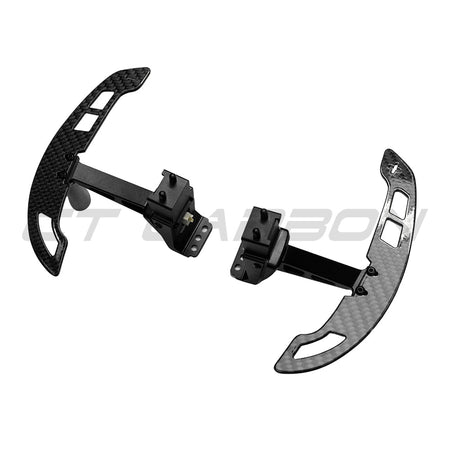 PORSCHE 911/CAYMAN/BOXSTER/CAYENNE/MACAN 2013+ MAGNETIC CARBON FIBRE PADDLES-Accessories-CT CARBON-CT Carbon - High-quality carbon fiber and gloss black aerodynamic parts for premium sports and luxury vehicles.