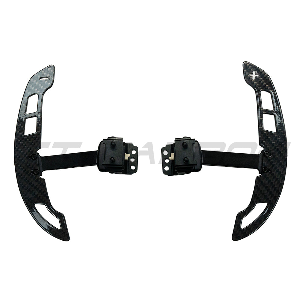 PORSCHE 911/CAYMAN/BOXSTER/CAYENNE/MACAN 2013+ MAGNETIC CARBON FIBRE PADDLES-Accessories-CT CARBON-CT Carbon - High-quality carbon fiber and gloss black aerodynamic parts for premium sports and luxury vehicles.