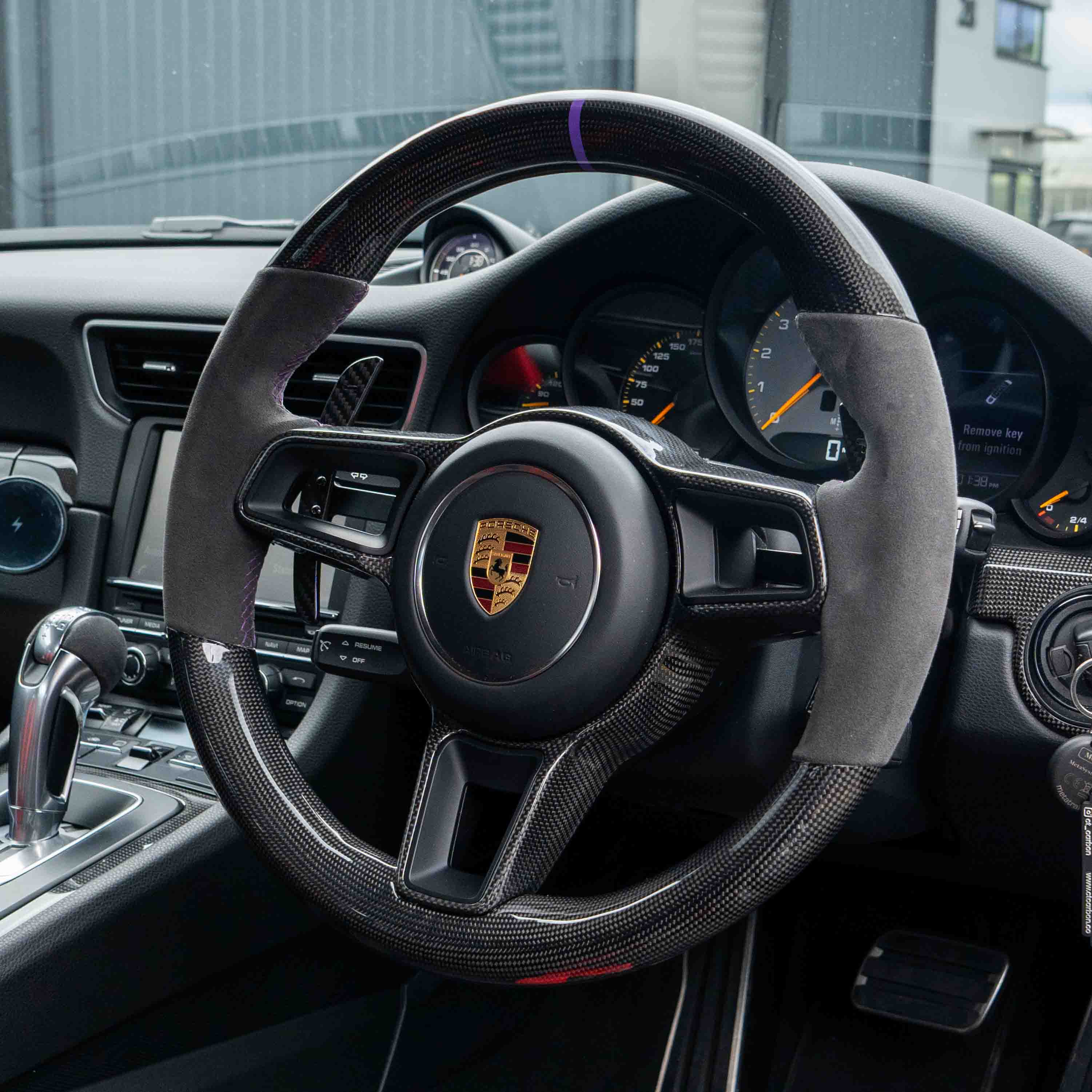 PORSCHE 911/CAYMAN/BOXSTER/CAYENNE/MACAN 2013+ MAGNETIC CARBON FIBRE PADDLES-Accessories-CT CARBON-CT Carbon - High-quality carbon fiber and gloss black aerodynamic parts for premium sports and luxury vehicles.