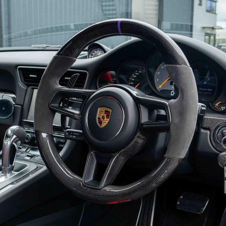 PORSCHE 911/CAYMAN/BOXSTER/CAYENNE/MACAN 2013+ MAGNETIC CARBON FIBRE PADDLES-Accessories-CT CARBON-CT Carbon - High-quality carbon fiber and gloss black aerodynamic parts for premium sports and luxury vehicles.
