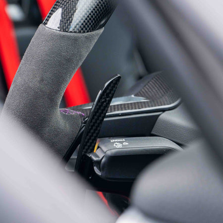 PORSCHE 911/CAYMAN/BOXSTER/CAYENNE/MACAN 2013+ MAGNETIC CARBON FIBRE PADDLES-Accessories-CT CARBON-CT Carbon - High-quality carbon fiber and gloss black aerodynamic parts for premium sports and luxury vehicles.