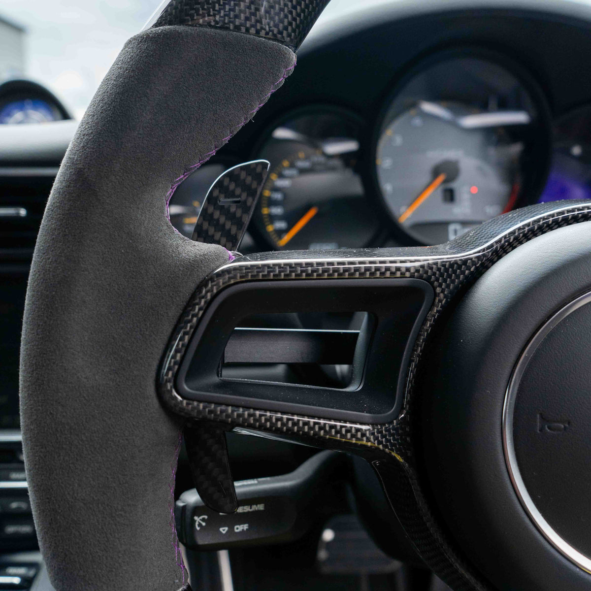 PORSCHE 911/CAYMAN/BOXSTER/CAYENNE/MACAN 2013+ MAGNETIC CARBON FIBRE PADDLES-Accessories-CT CARBON-CT Carbon - High-quality carbon fiber and gloss black aerodynamic parts for premium sports and luxury vehicles.