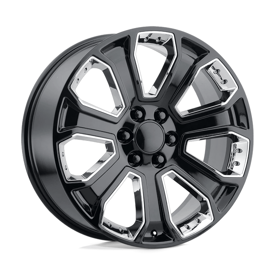 Performance Replicas PR113 22x9 ET24 6x139.7 Gloss Black w/ Accents