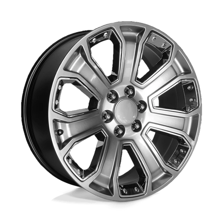 Performance Replicas PR113 22x9 ET24 6x139.7 Hyper Silver w/ Chrome Accents