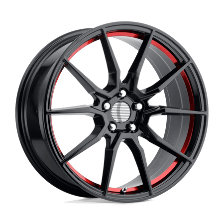 Performance Replicas PR193 18x9 ET30 5x114.3 Gloss Black Machined w/ Red Tint