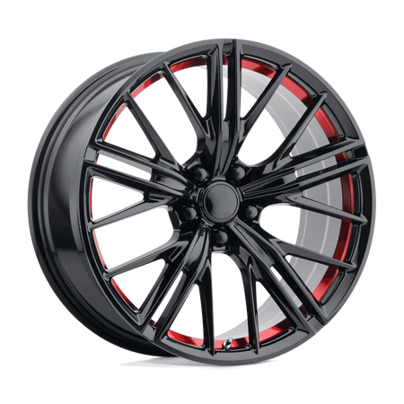 Performance Replicas PR194 20x10 ET35 5x120 Gloss Black Machined w/ Red Tint