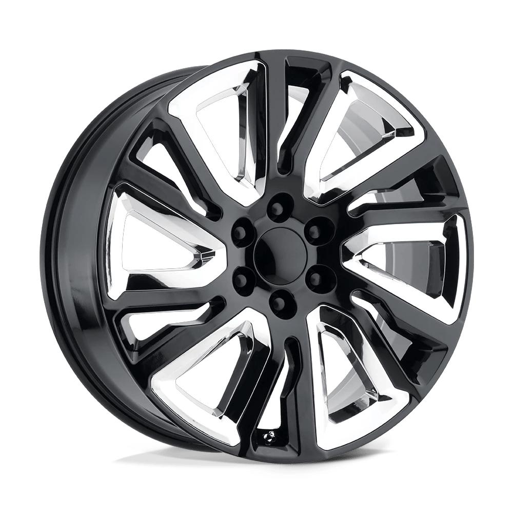 Performance Replicas PR202 22x9 ET28 6x139.7 Gloss Black w/ Accents