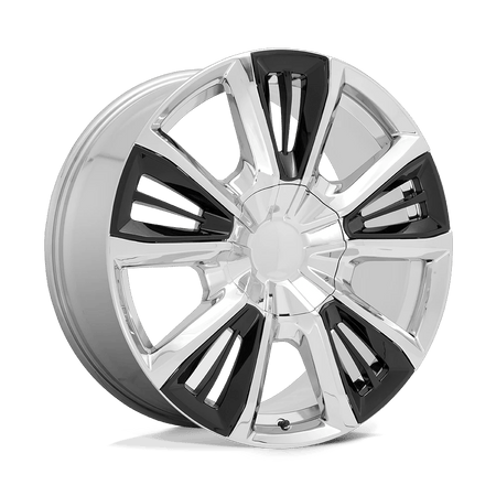 Performance Replicas PR212 22x9 ET28 6x139.7 Chrome w/ Gloss Black Accents