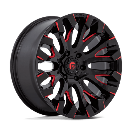 Fuel 1PC D829 QUAKE 20x9 ET1 6x139.7 Gloss Black Milled w/ Red Tint
