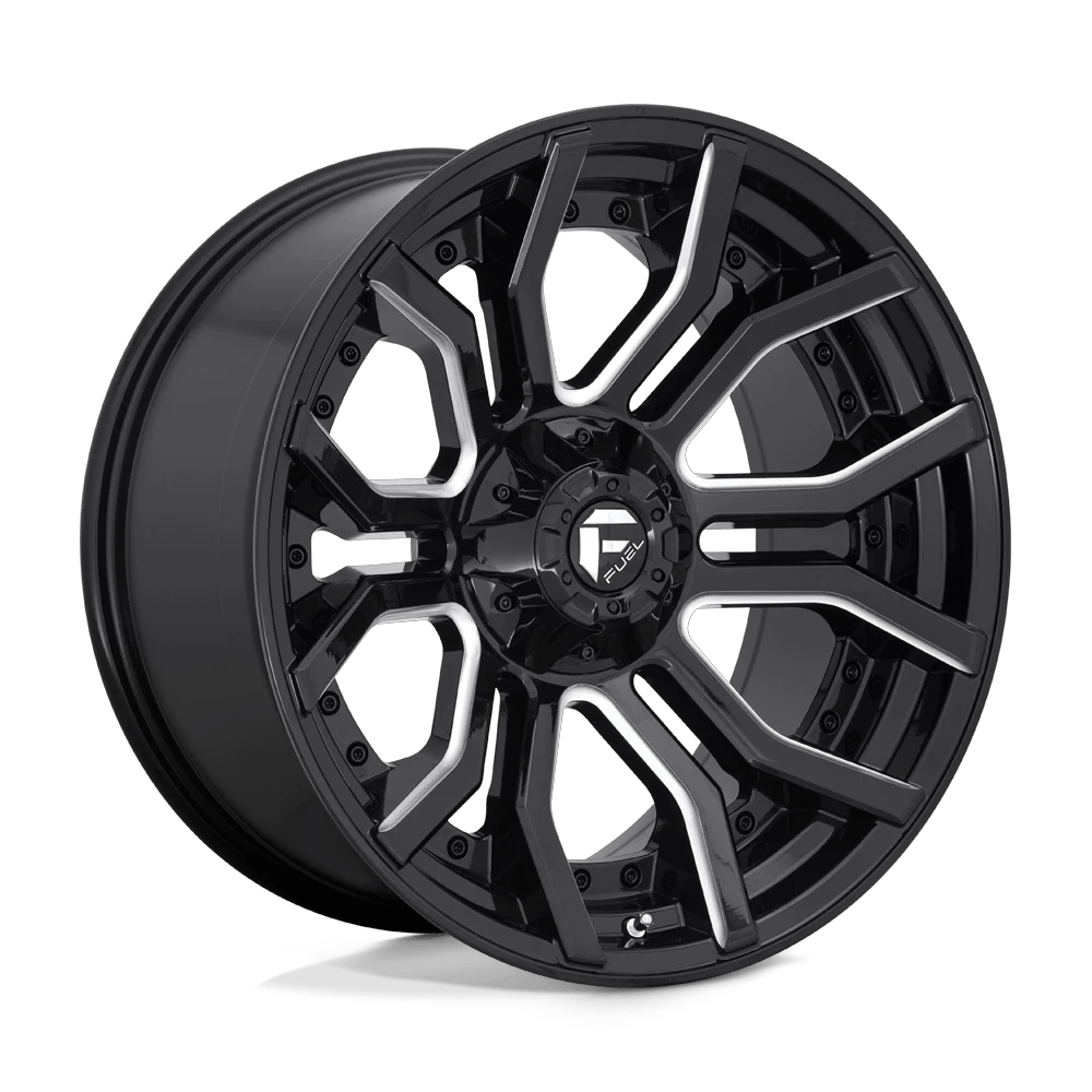Fuel 1PC D711 RAGE 20x10 ET-18 6x135/5.5 Gloss Black Milled