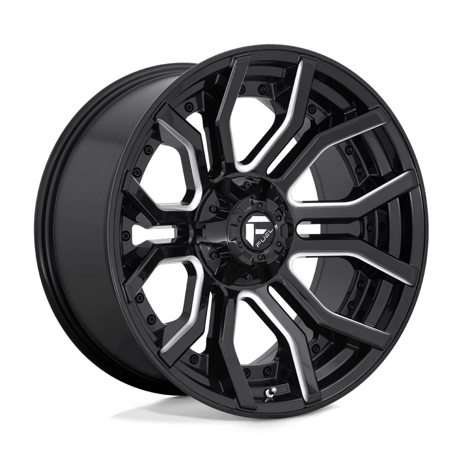 Fuel 1PC D711 RAGE 20x10 ET-18 6x135/5.5 Gloss Black Milled