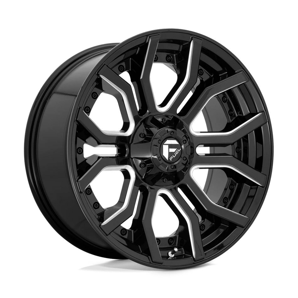 Fuel 1PC D711 RAGE 24x12 ET-44 6x135/5.5 Gloss Black Milled