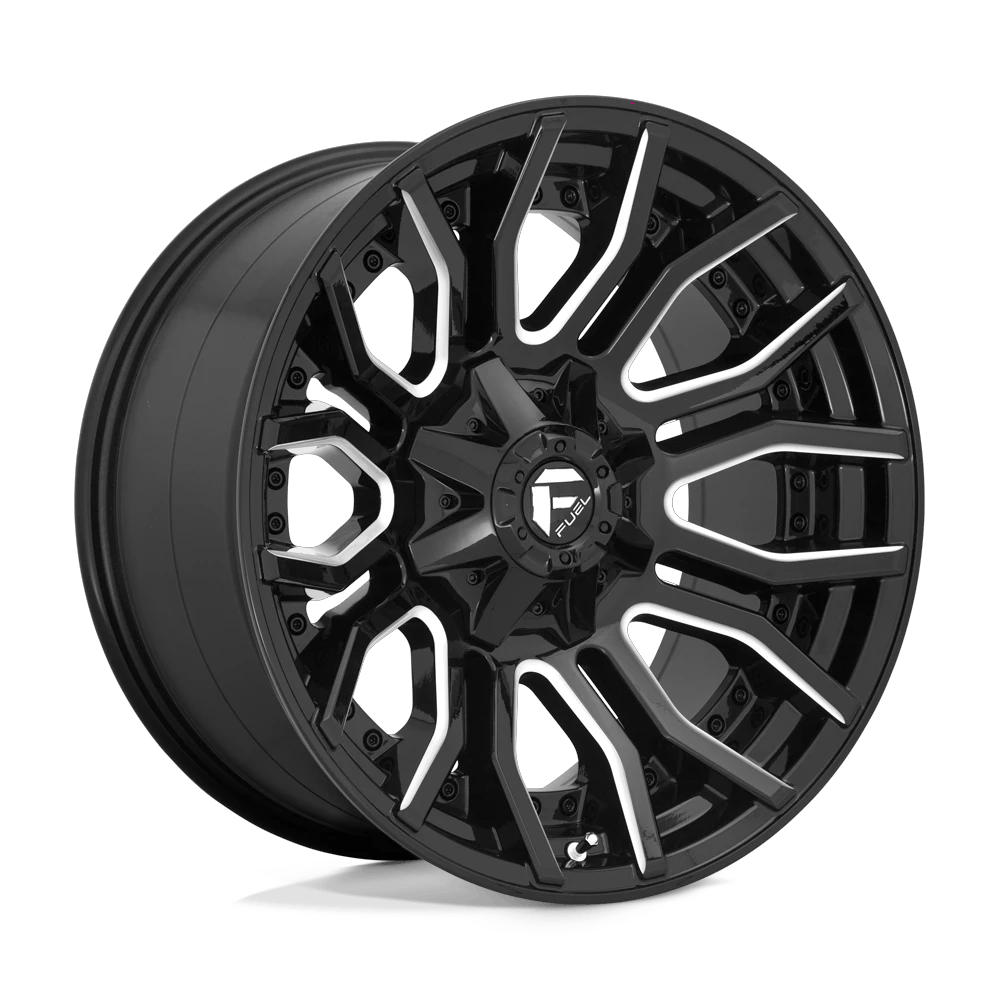 Fuel 1PC D711 RAGE 20x10 ET-18 8x180 Gloss Black Milled