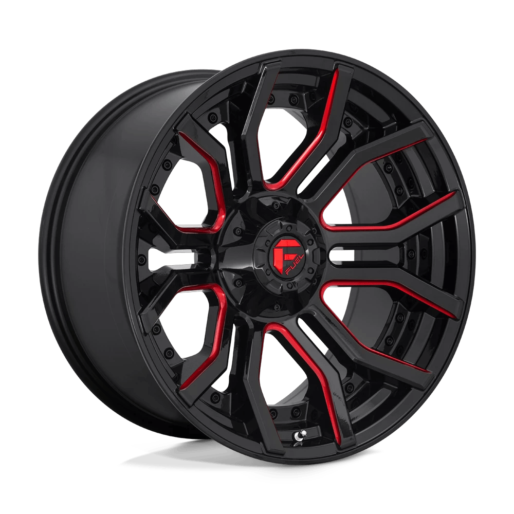 Fuel 1PC D712 RAGE 20x10 ET-18 6x135/5.5 Gloss Black w/ Red Tint
