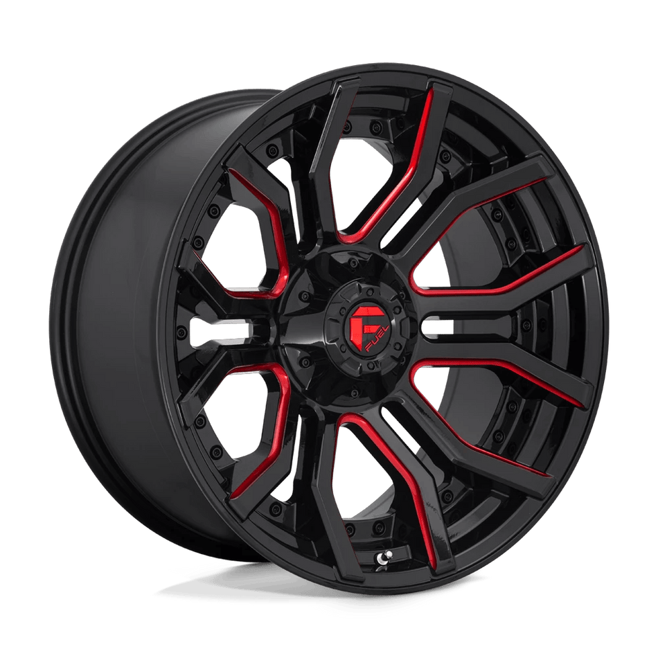 Fuel 1PC D712 RAGE 20x10 ET-18 6x135/5.5 Gloss Black w/ Red Tint