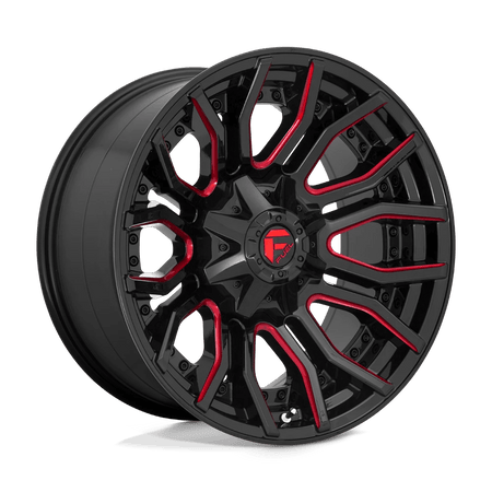 Fuel 1PC D712 RAGE 20x10 ET-18 8x170 Gloss Black w/ Red Tint