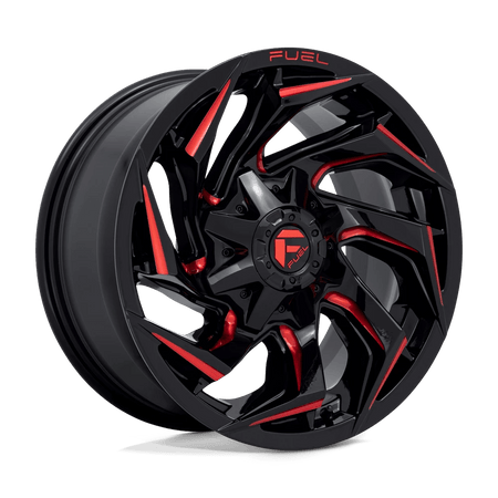 Fuel 1PC D755 REACTION 18x9 ET1 6x135/5.5 Gloss Black Milled w/ Red Tint