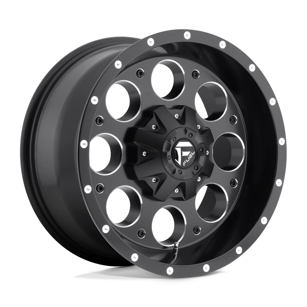 Fuel 1PC D525 REVOLVER 15x10 ET-43 5x114.3/4.75 Matte Black Milled