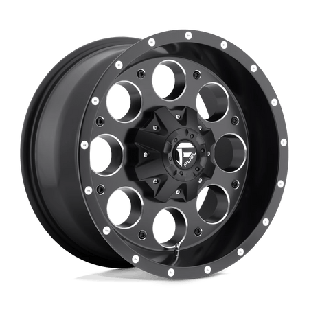 Fuel 1PC D525 REVOLVER 15x10 ET-43 5x114.3/4.75 Matte Black Milled