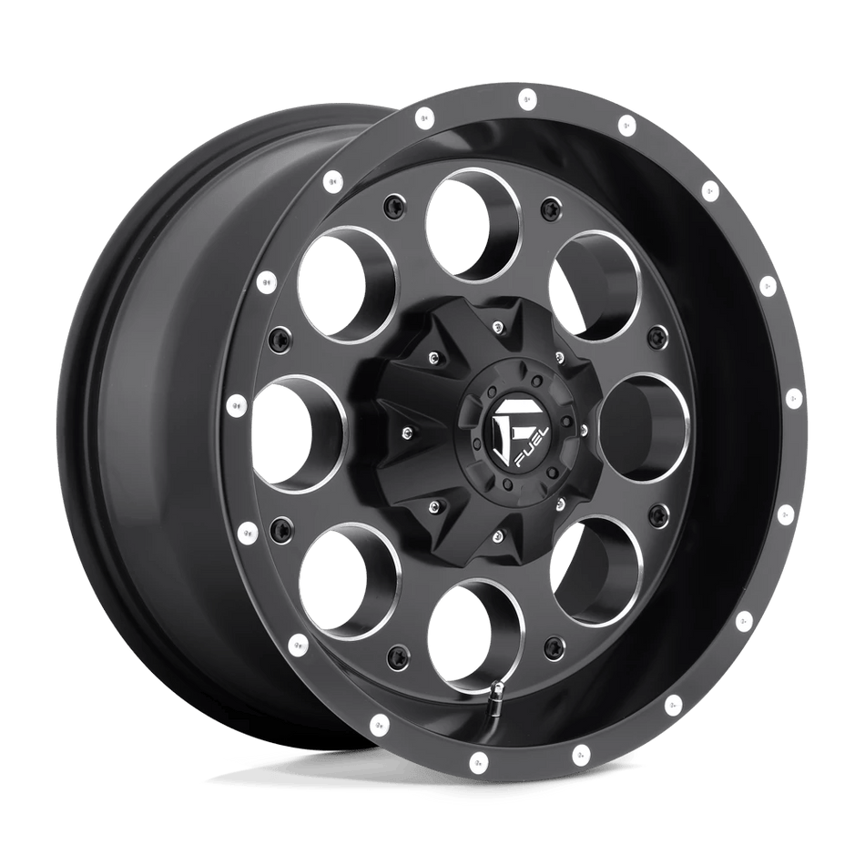 Fuel 1PC D525 REVOLVER 15x10 ET-43 5x139.7 Matte Black Milled