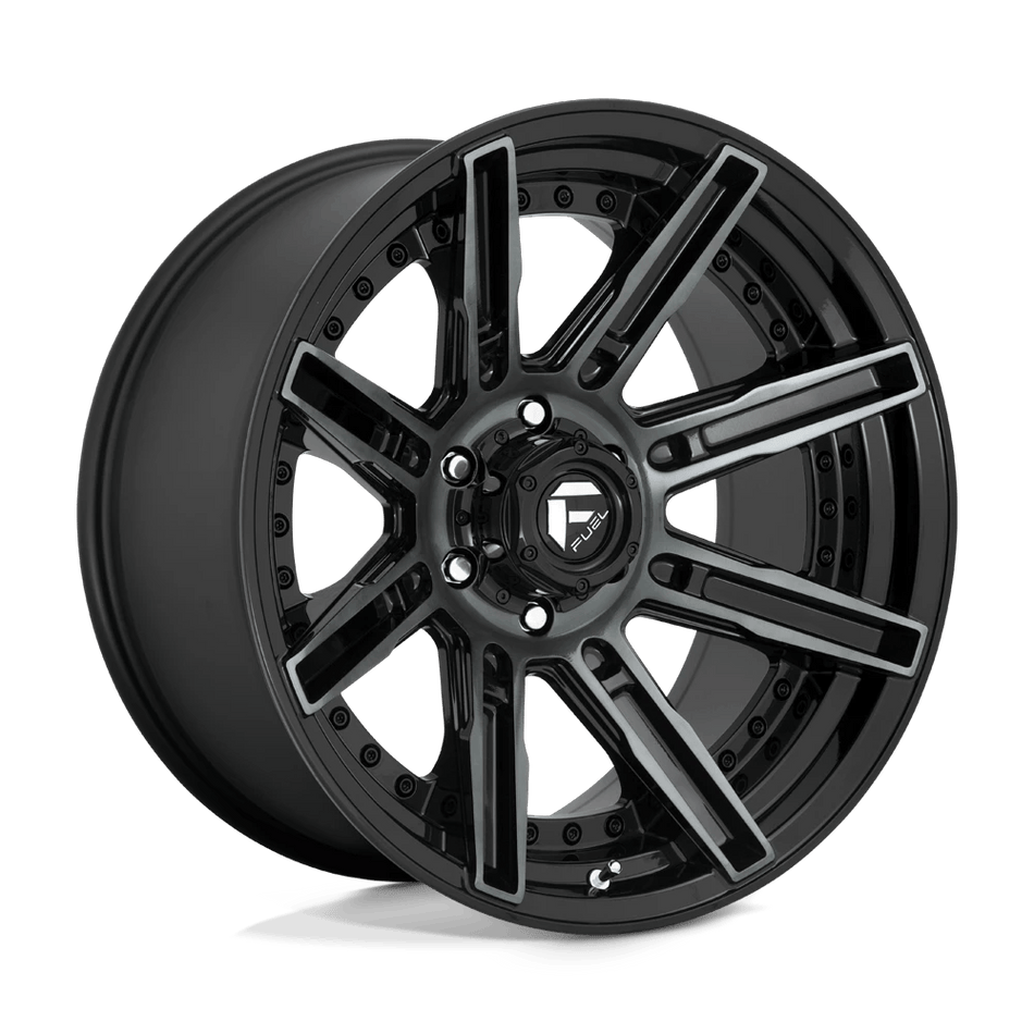 Fuel 1PC D708 ROGUE 20x10 ET-18 6x139.7 Gloss Machined Double Dark Tint
