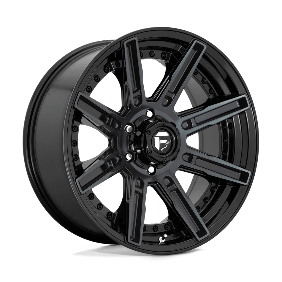 Fuel 1PC D708 ROGUE 20x9 ET1 5x139.7 Gloss Machined Double Dark Tint