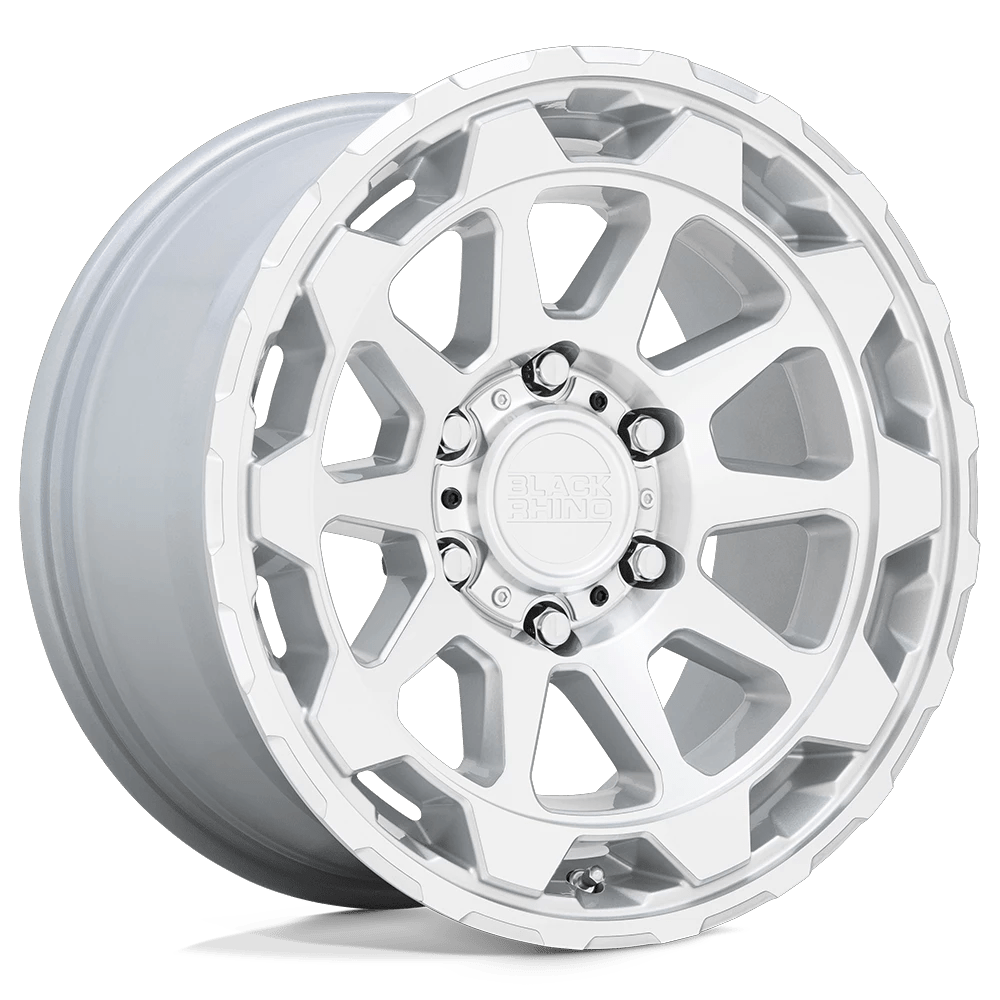 Black Rhino Hard Alloys ROTOR 20x9 ET2 5x127 Gloss Silver w/ Mirror Cut Face