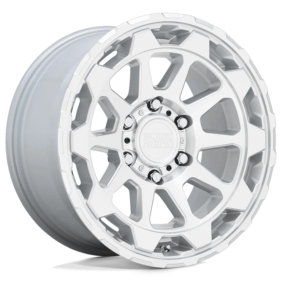 Black Rhino Hard Alloys ROTOR 20x9 ET2 5x127 Gloss Silver w/ Mirror Cut Face
