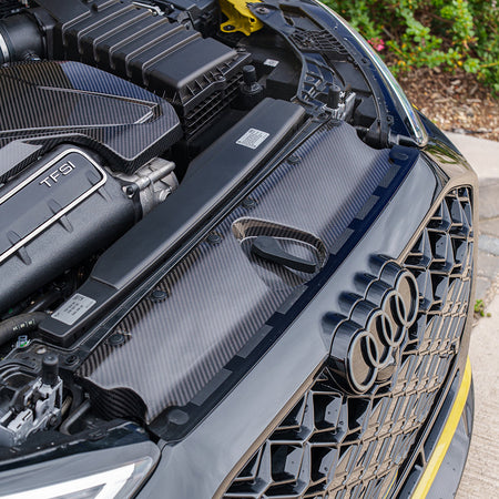 AUDI RS3 8Y 2020+ CARBON FIBRE ENGINE BAY SCUTTLE TRIM-Accessories-CT CARBON-CT Carbon - High-quality carbon fiber and gloss black aerodynamic parts for premium sports and luxury vehicles.