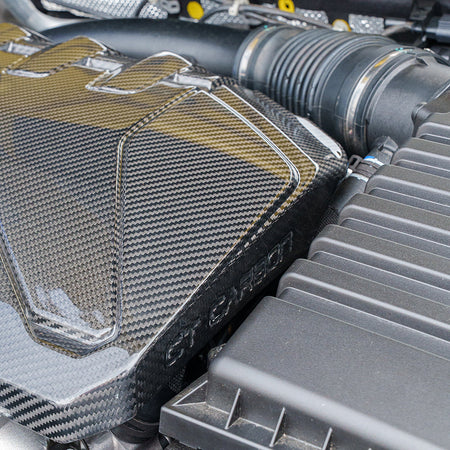 AUDI RS3 8Y 2020+ CARBON FIBRE ENGINE COVER-Accessories-CT CARBON-CT Carbon - High-quality carbon fiber and gloss black aerodynamic parts for premium sports and luxury vehicles.