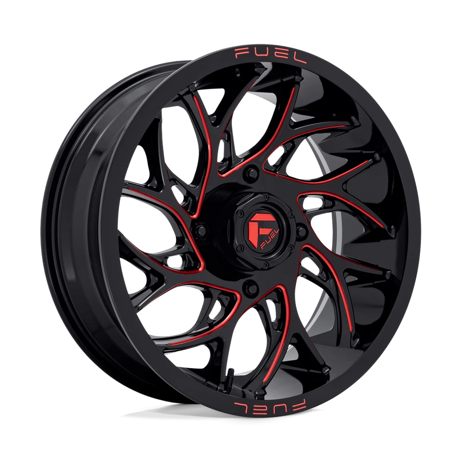 Fuel UTV D779 RUNNER UTV 18x7 ET13 4x156 Gloss Black Milled w/ Candy Red Tint