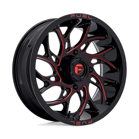 Fuel UTV D779 RUNNER UTV 18x7 ET13 4x137 Gloss Black Milled w/ Candy Red Tint