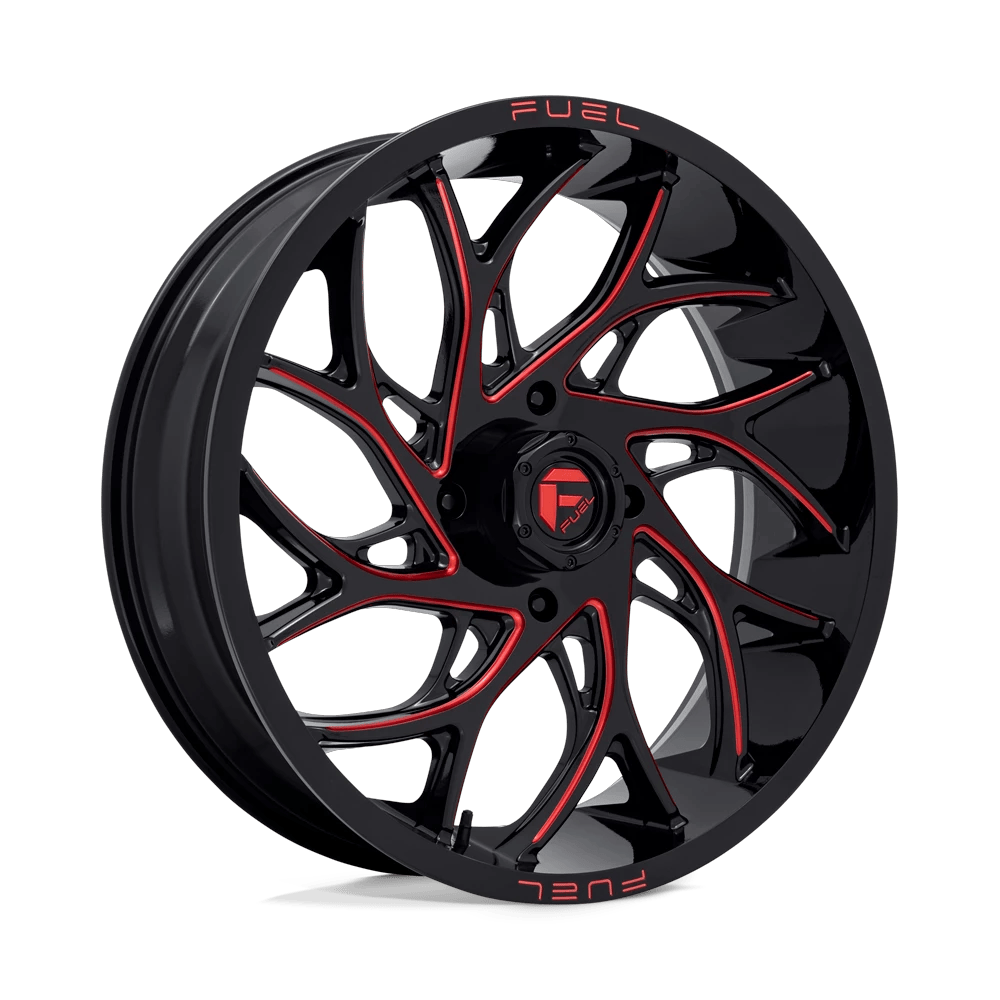 Fuel UTV D779 RUNNER UTV 22x7 ET0 4x156 Gloss Black Milled w/ Candy Red Tint
