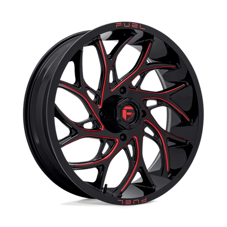 Fuel UTV D779 RUNNER UTV 22x7 ET0 4x156 Gloss Black Milled w/ Candy Red Tint