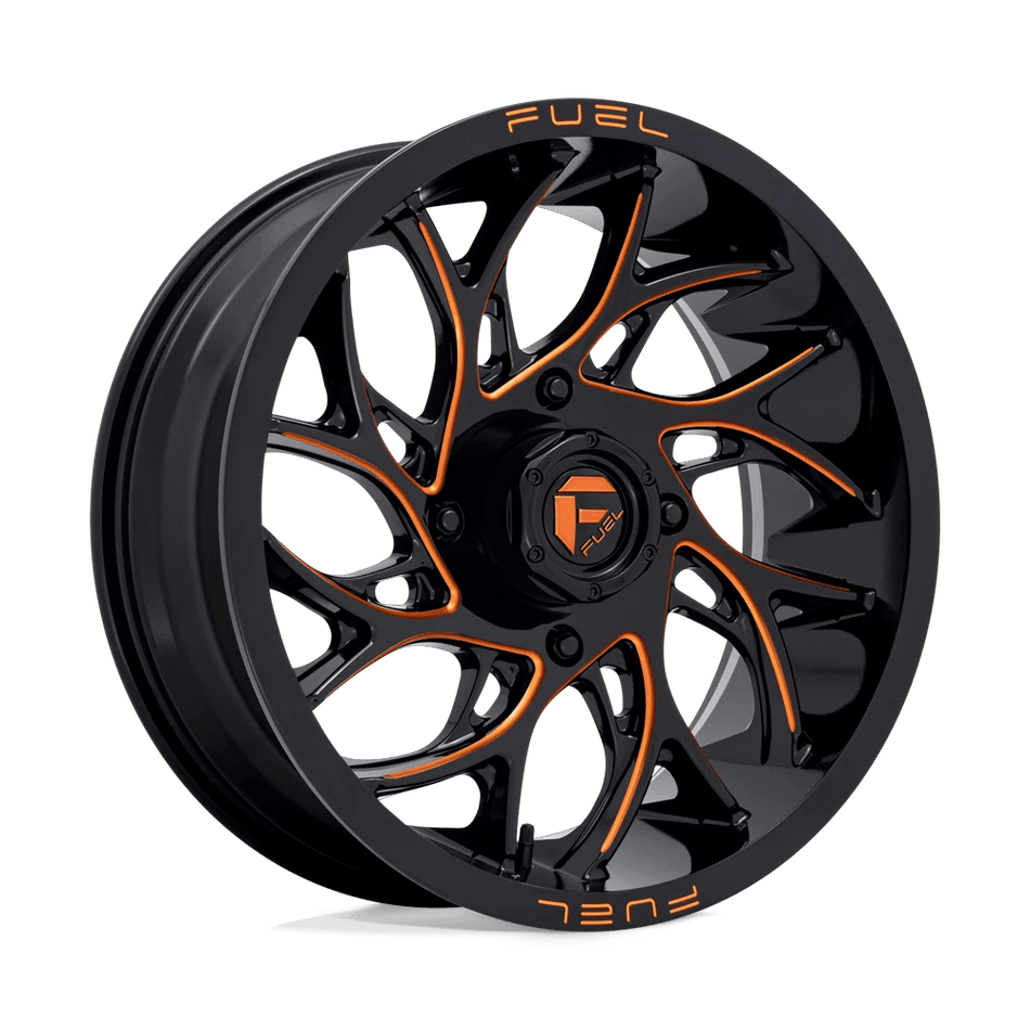 Fuel UTV D780 RUNNER UTV 18x7 ET13 4x156 Gloss Black Milled w/ Orange Tint