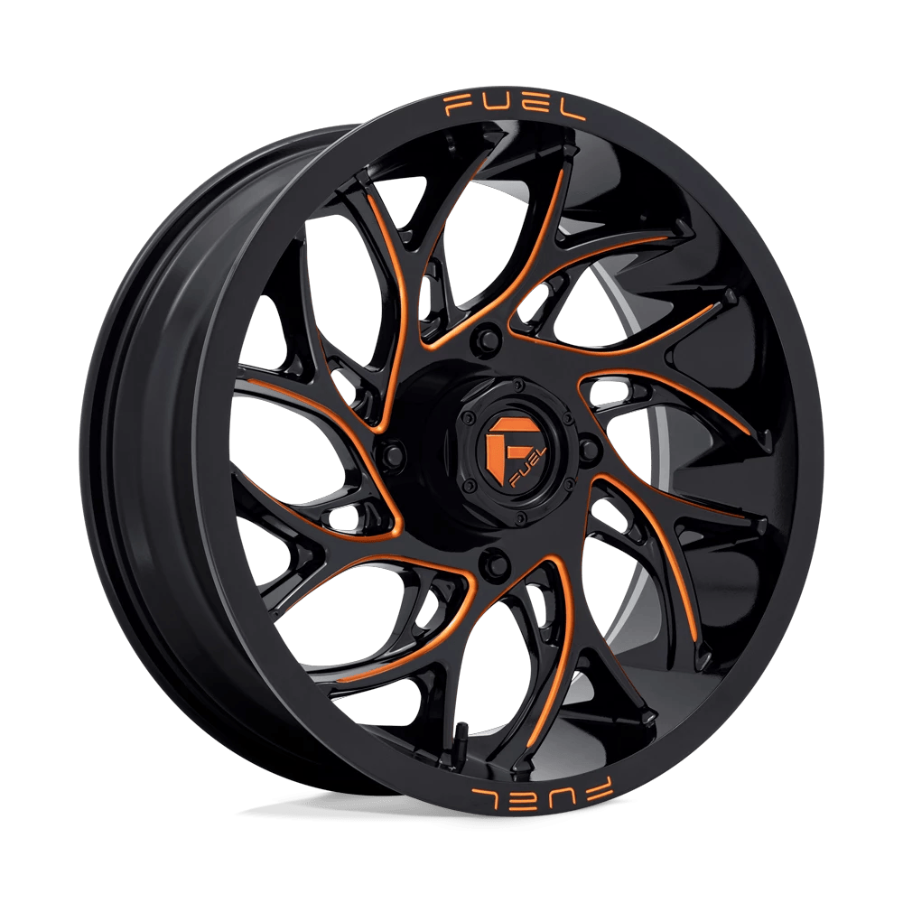 Fuel UTV D780 RUNNER UTV 18x7 ET13 4x137 Gloss Black Milled w/ Orange Tint