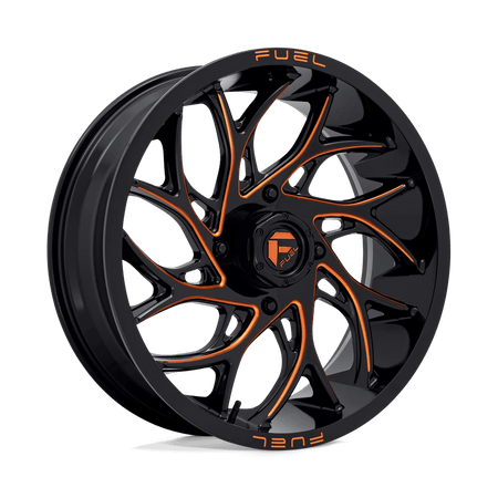 Fuel UTV D780 RUNNER UTV 20x7 ET13 4x156 Gloss Black Milled w/ Orange Tint