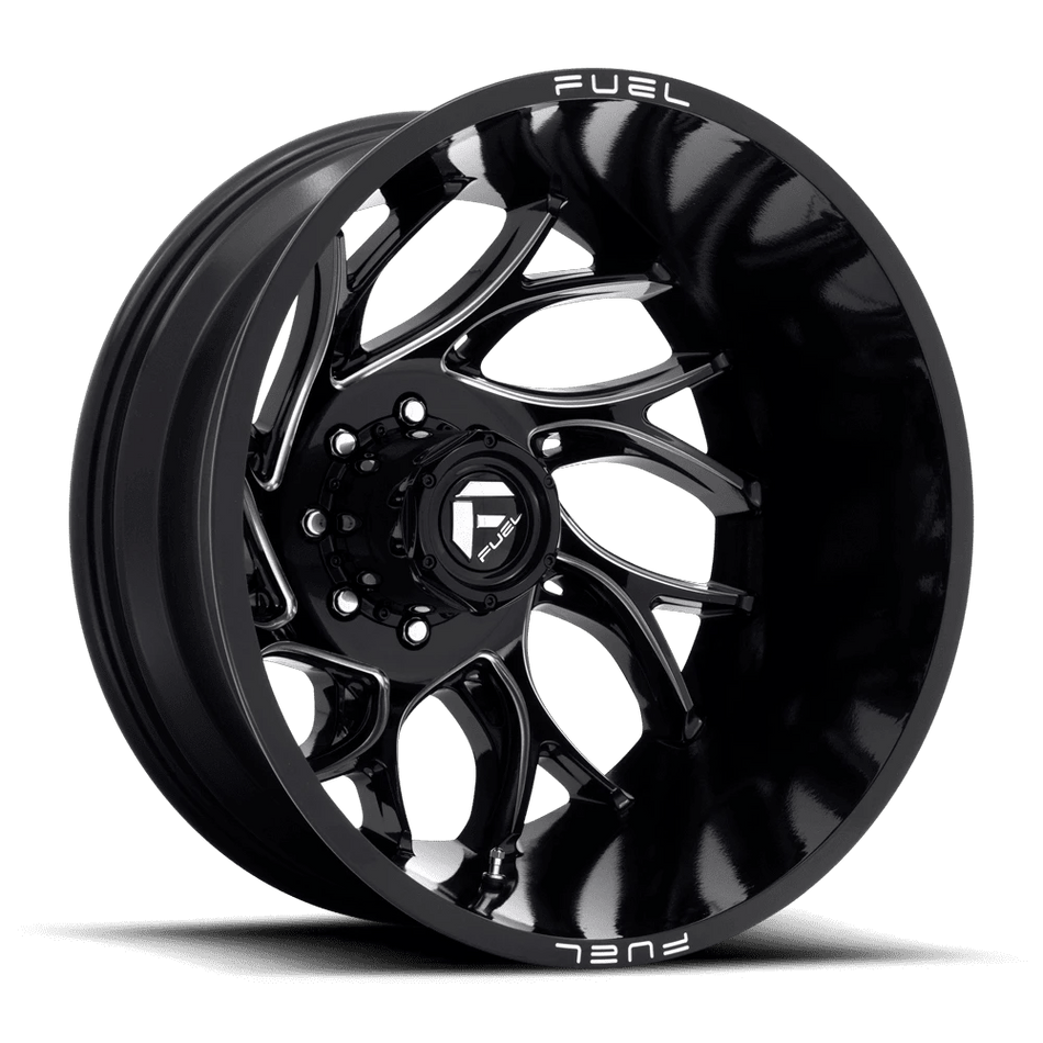 Fuel 1PC D741 RUNNER 20x8.25 ET-221 8x210 Gloss Black Milled