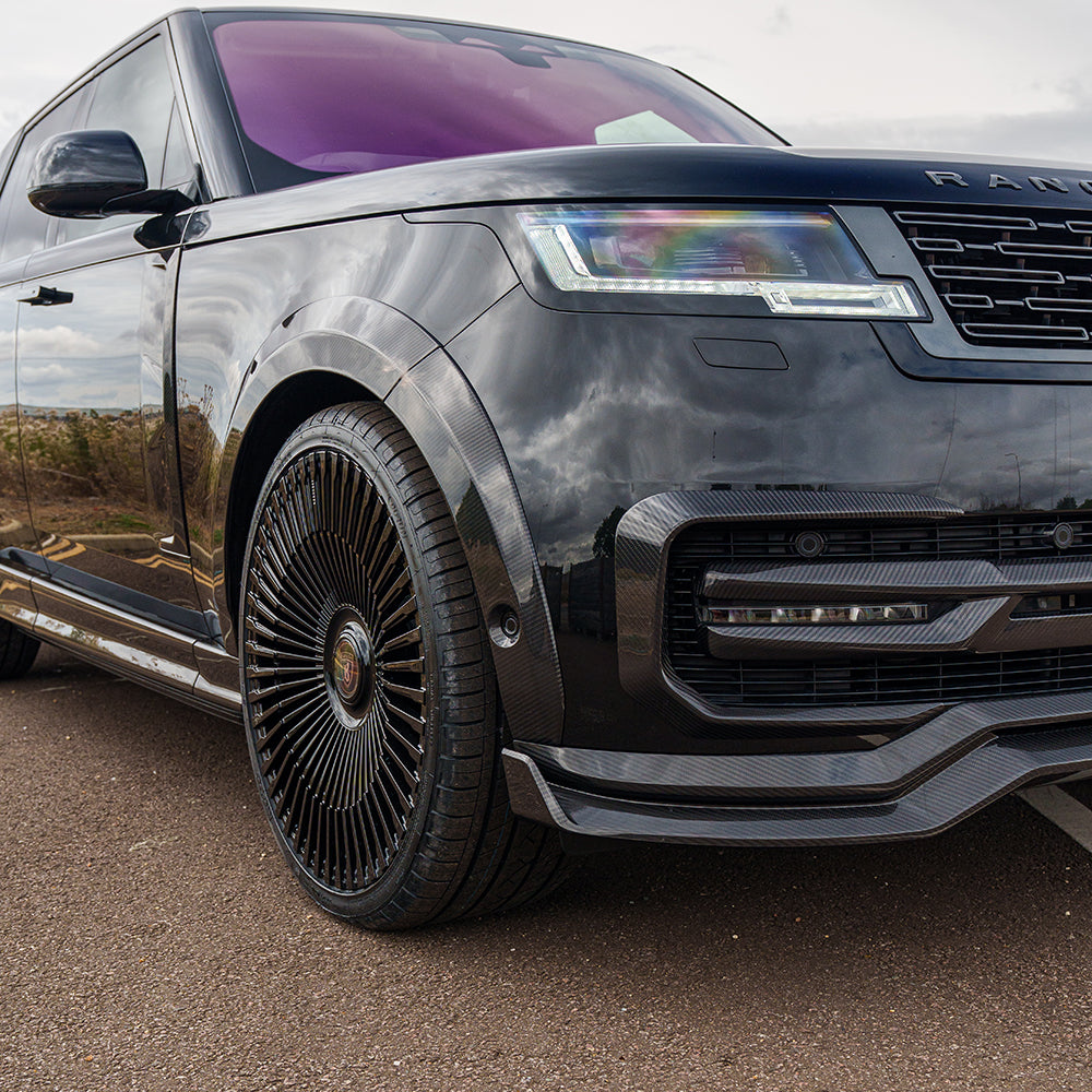 RANGE ROVER L460 2022+ CARBON FIBRE WIDE ARCH EXTENSIONS - CT DESIGN-Arches-CT CARBON-CT Carbon - High-quality carbon fiber and gloss black aerodynamic parts for premium sports and luxury vehicles.