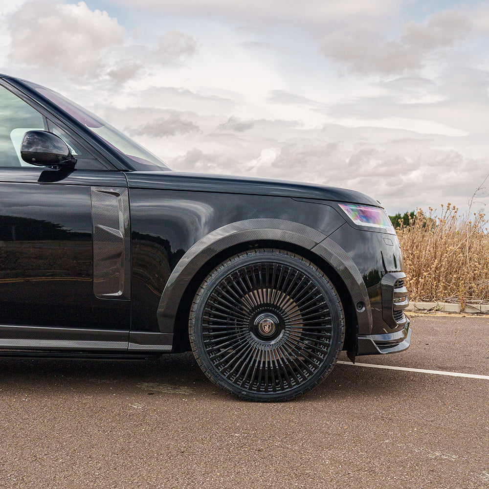 RANGE ROVER L460 2022+ CARBON FIBRE WIDE ARCH EXTENSIONS - CT DESIGN-Arches-CT CARBON-CT Carbon - High-quality carbon fiber and gloss black aerodynamic parts for premium sports and luxury vehicles.
