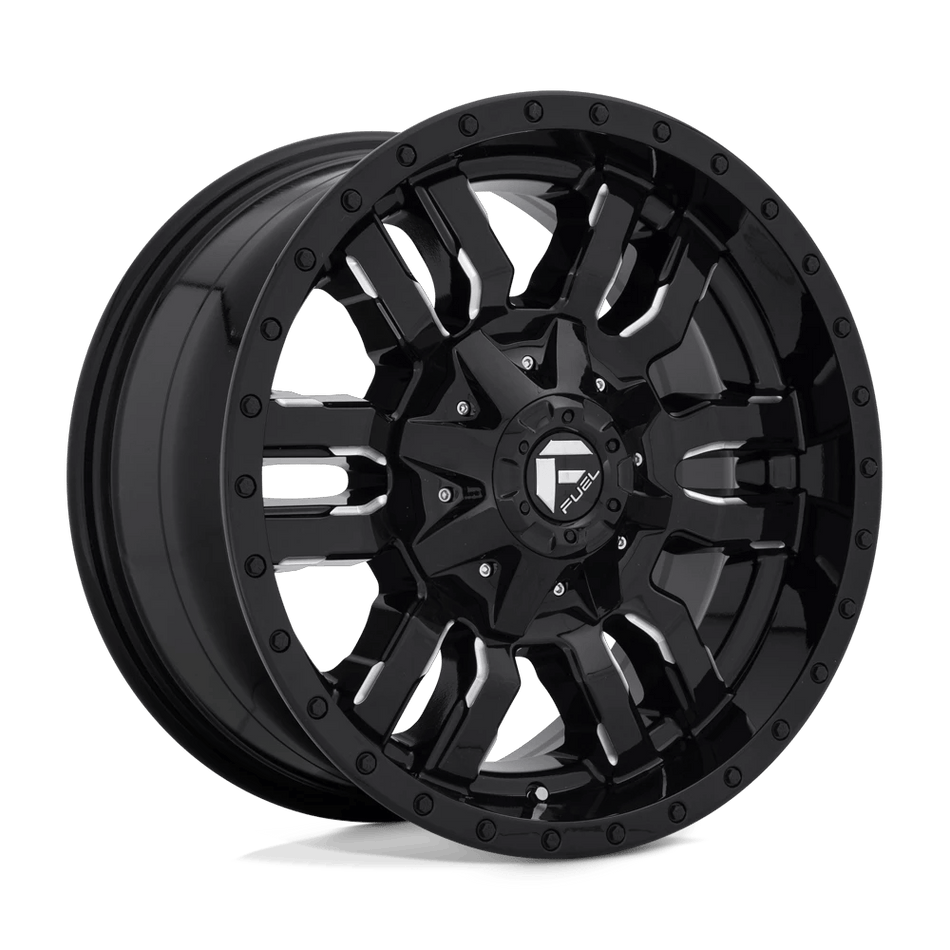 Fuel 1PC D595 SLEDGE 18x9 ET20 8x180 Gloss Black Milled