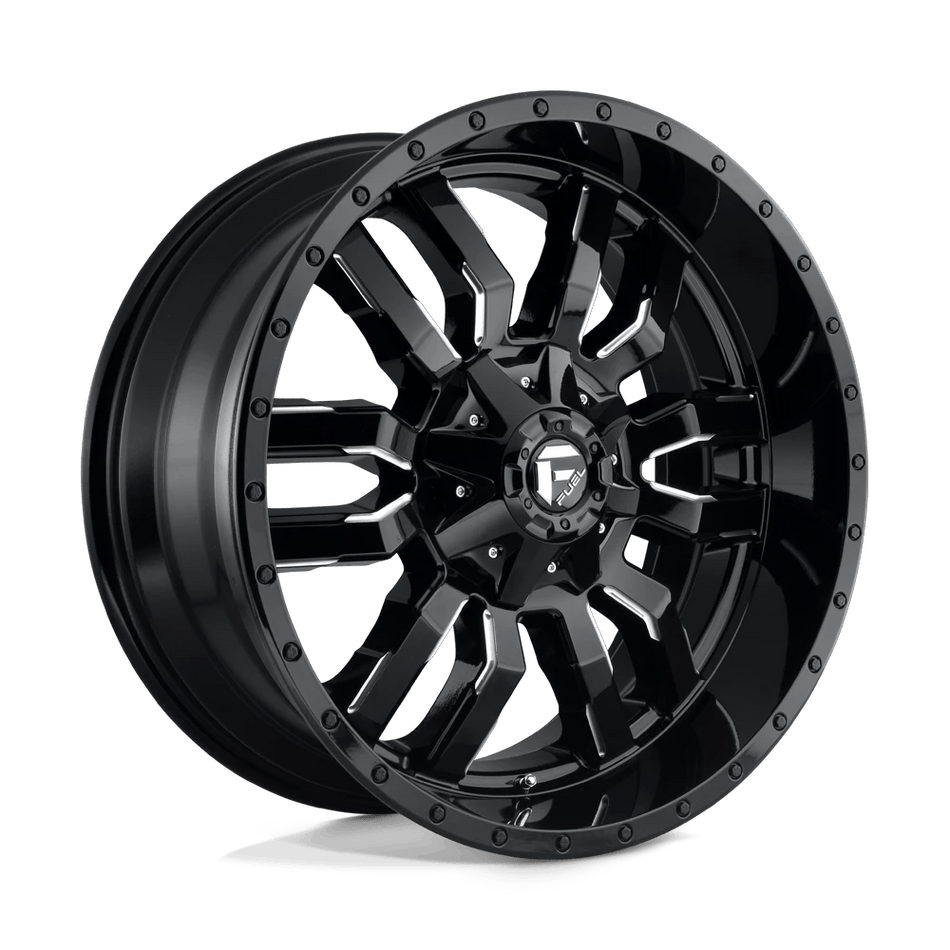 Fuel 1PC D595 SLEDGE 22x10 ET10 8x180 Gloss Black Milled