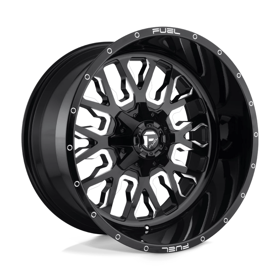 Fuel 1PC D611 STROKE 22x12 ET-44 6x135/5.5 Gloss Black Milled