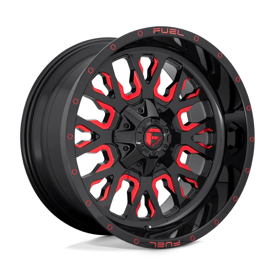 Fuel 1PC D612 STROKE 20x12 ET-43 5x114.3/5.0 Gloss Black w/ Red Tint