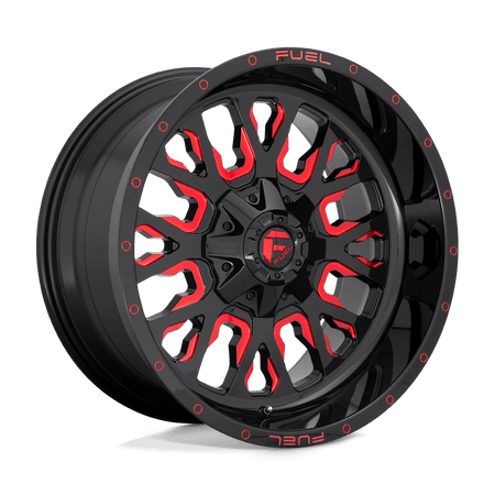 Fuel 1PC D612 STROKE 20x10 ET-18 6x135/5.5 Gloss Black w/ Red Tint