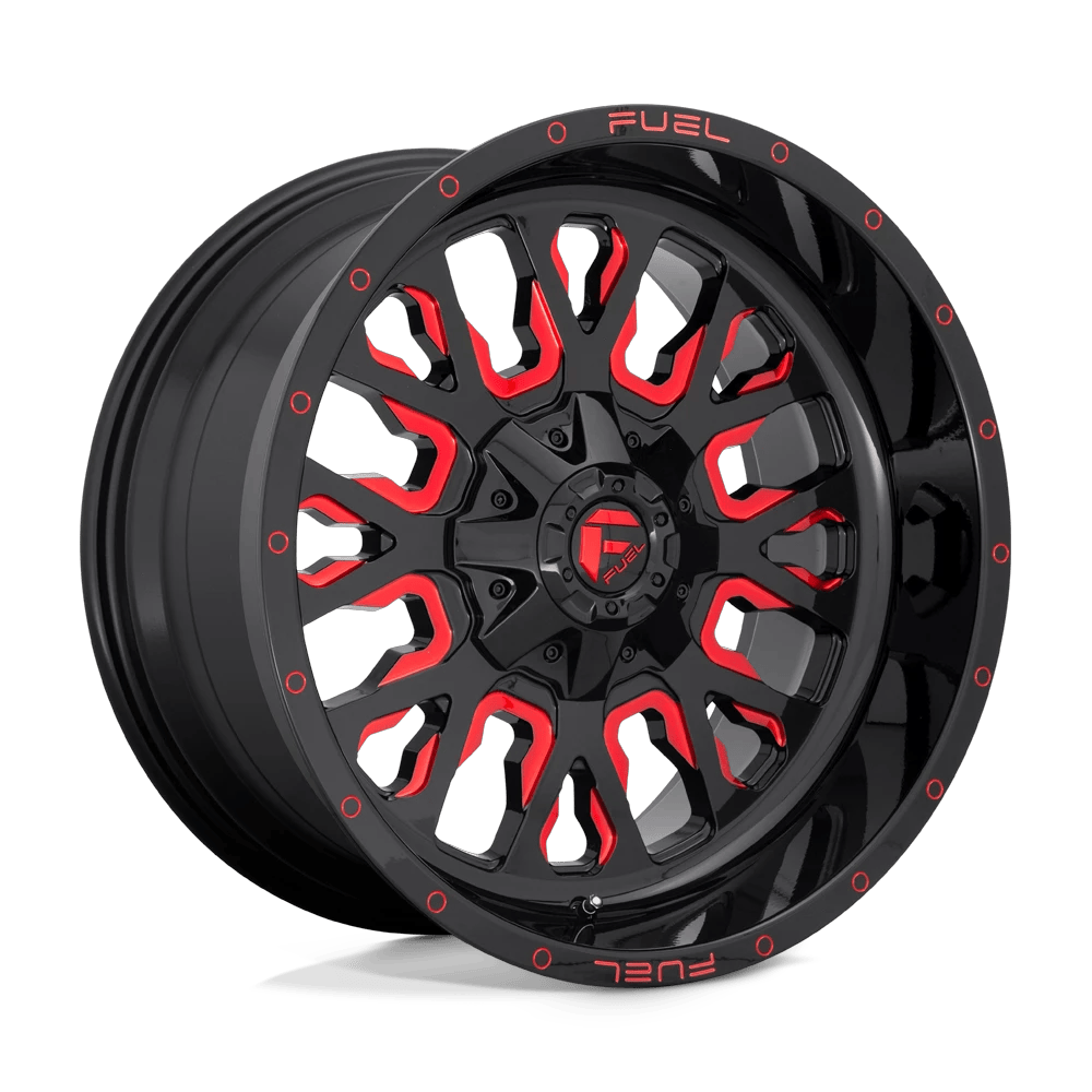 Fuel 1PC D612 STROKE 18x9 ET1 6x135/5.5 Gloss Black w/ Red Tint