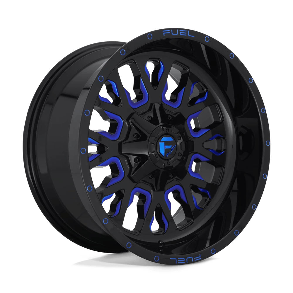 Fuel 1PC D645 STROKE 20x9 ET1 8x180 Gloss Black w/ Blue Tint