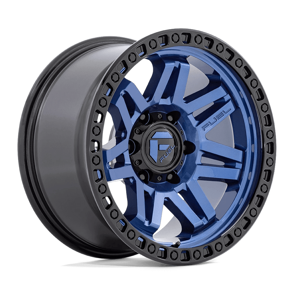 Fuel 1PC D813 SYNDICATE 17x9 ET-12 6x139.7 Dark Blue w/ Black Ring